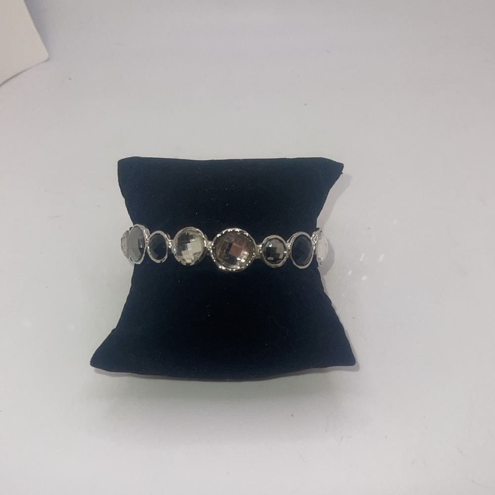 Cookie Lee black and silver bangle bracelet. NWOT